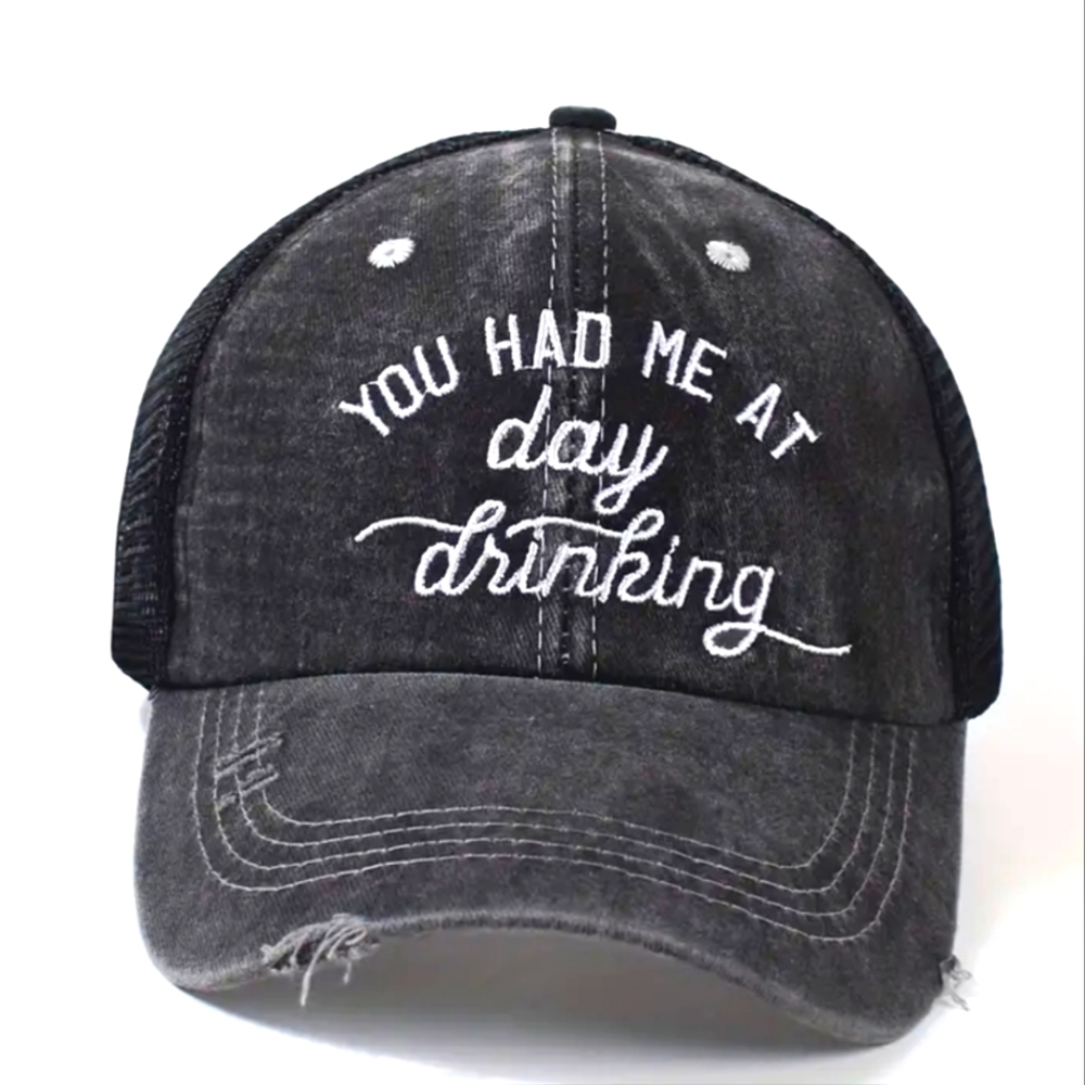 Hat Day drinking ponytail hat cap